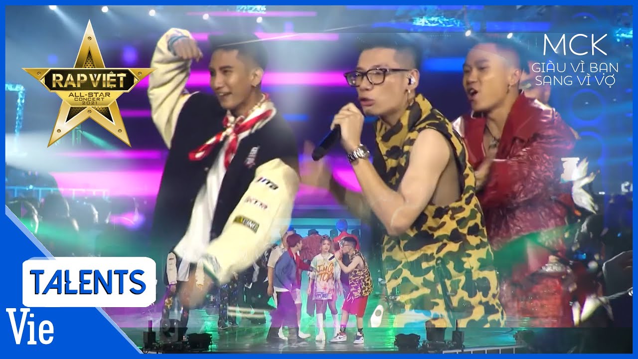 MCK cùng anh em quẩy banh Concert Rap Việt hit "Giàu vì bạn", tình tứ với TLinh ngây ngất đắm say